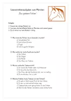 Vorschau - Arbeitsblätter - Märchen “Das goldene Fohlen” (aus Afrika, Äthiopien) + Aufgaben zum Leseverstehen (auch in Grundschrift!) +LÖSUNGEN - Seite 2