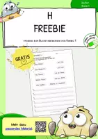 Vorschau - Arbeitsblätter - H - FREEBIE - Satzpuzzle - Satzteile ergänzen - Deckblatt