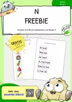 Vorschau - Arbeitsblätter - N - FREEBIE - Klettkarte - Silbenpuzzle - Wörter bauen - Deckblatt
