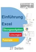 Vorschau - Stundenentwürfe - Einführung Excel - Deckblatt