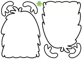 Vorschau - Mal- und Bastelvorlagen - Monster Fensterbild basteln: Bastelvorlage für Kunst & Halloween Klasse 1-4 (Knallbunte Monster / Herbstdeko / Schablonen) - Seite 2