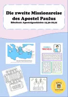 Vorschau - Arbeitsblätter - Die zweite Missionsreise des Paulus - Seite 1