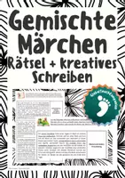 Vorschau - Arbeitsblätter - Gemischte Märchen - aufmerksames Lesen - Deckblatt