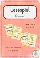 Vorschau - Spiele - Lesespiel 1. und 2. Klasse: Sommer | Druckschrift - Deckblatt