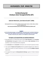 Vorschau - Unterrichtsreihen - Kurzgeschichten (EF): Analyse - Wohmann "Die Klavierstunde" - Seite 3