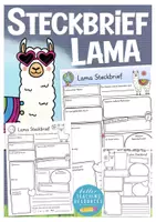 Vorschau - Stationenlernen - Lama Steckbrief Sachunterricht Grundschule Lamaklasse - Deckblatt