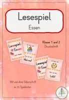 Vorschau - Spiele - Lesespiel 1. und 2. Klasse: Essen | Druckschrift - Deckblatt