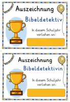Vorschau - Mal- und Bastelvorlagen - Auszeichnungen Schuljahresende Religionsunterricht Awards - Seite 2