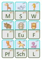 Vorschau - Stationenlernen - Lesespiel Anlaute Tiere - Seite 2