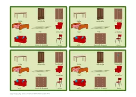 Aperçu - Apprentissages en autonomie - Vocabulary game: What's missing ?? furniture - Page 2