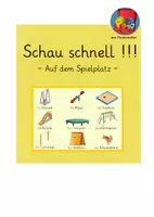 Aperçu - Apprentissages en autonomie - Jeu de vocabulaire: Schau schnell !!! Spielplatz (Aire de jeux) - Page de couverture