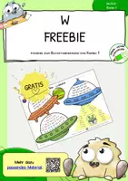 Vorschau - Arbeitsblätter - W - FREEBIE - Leseufo - Leseblatt - Lesen üben - Deckblatt
