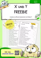 Vorschau - Arbeitsblätter - X Y - FREEBIE - Lesen und verstehen - ja oder nein - Deckblatt