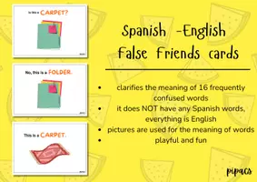 Vista previa - Juegos / Gamificación - Spanish -English False Friends cards - Portada