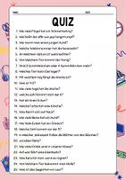 Vorschau - Spiele - QUIZ für Klasse 0/1 oder Kindergarten - Deckblatt