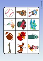Vorschau - Mal- und Bastelvorlagen - Wortschatz Bingo - Sport/Sportarten (Klasse 1 und 2) - Seite 2