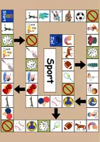 Vorschau - Mal- und Bastelvorlagen - Brettspiel Sport/Sportarten Wortschatzspiel Grundschule DaZ/DaF/Deutsch - Seite 1