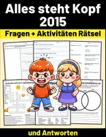 Vorschau - Arbeitsblätter - Film: "Alles steht Kopf 2015" Fragen + Aktivitäten Rätsel + und Antworten - Deckblatt