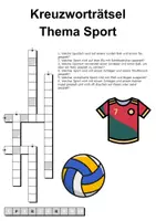Vorschau - Arbeitsblätter - Kreuzworträtsel mit Lösung Sport/Sportarten (Grundschule) - DaZ/DaF, Deutsch, Wortschatz - Seite 1