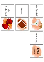 Vorschau - Mal- und Bastelvorlagen - Sport/Sportarten Domino DaZ/DaF, Deutsch (Grundschule) - Fremdwörter - Seite 3