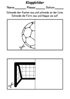Vorschau - Mal- und Bastelvorlagen - Klappbilder schneiden Sport/Sportarten - DaZ/DaF, Deutsch, Kunst - Seite 1