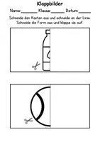 Vorschau - Mal- und Bastelvorlagen - Klappbilder schneiden Sport/Sportarten - DaZ/DaF, Deutsch, Kunst - Seite 3