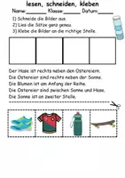 Vorschau - Arbeitsblätter - Sport/Sportarten Leserätsel - Lesen, schneiden, kleben - DaZ/DaF, Deutsch, Sachunterricht - Seite 2