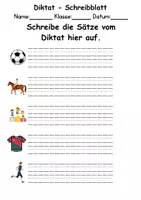 Vorschau - Arbeitsblätter - GRATIS - Diktat Thema Sport/Sportarten - DaZ/DaF, Deutsch (Klasse 1 bis 4) - Seite 2