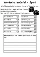 Vorschau - Arbeitsblätter - Bildwürfel Sport/Sportarten DaZ/DaF/Deutsch - Seite 3