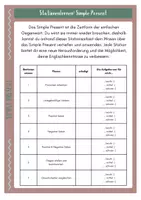 Vorschau - Stationenlernen - Stationsarbeit Simple Present - Seite 1