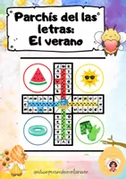 Vista previa - Juegos / Gamificación - Parchís de las letras: El verano. - Portada