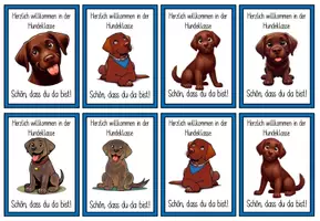 Vorschau - Bildkarten - Willkommenskärtchen Labradorklasse dunkel #Klassentier - Seite 2