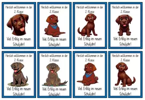 Vorschau - Bildkarten - Willkommenskärtchen Labradorklasse dunkel #Klassentier - Seite 3