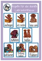 Vorschau - Poster - Regeln Klassenregeln Labradorklasse dunkel/braun #Klassentier - Deckblatt