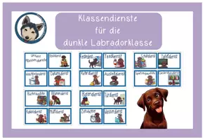 Vorschau - Poster - Klassendienste Labradorklasse dunkel/braun #Klassentier - Deckblatt