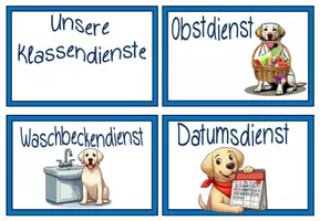 Vorschau - Poster - Klassendienste Labradorklasse hell #Klassentier - Seite 1