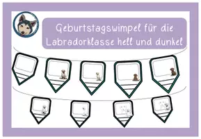 Vorschau - Poster - Geburtstagswimpel für die Labradorklasse #Klassentier - Deckblatt