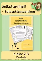 Vorschau - Arbeitsblätter - Selbstlernheft Satzschlusszeichen (Punkt, Fragezeichen, Ausrufezeichen) - Deckblatt