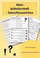 Vorschau - Arbeitsblätter - Selbstlernheft Satzschlusszeichen (Punkt, Fragezeichen, Ausrufezeichen) - Seite 1