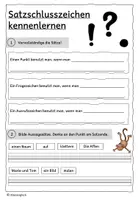 Vorschau - Arbeitsblätter - Selbstlernheft Satzschlusszeichen (Punkt, Fragezeichen, Ausrufezeichen) - Seite 2