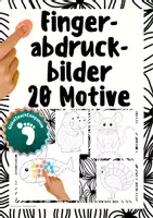 Vorschau - Arbeitsblätter - Materialpaket: Vielzahl an Dot-Painting Bildern /Fingerabdruckbilder - Seite 1