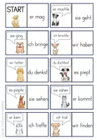 Vorschau - Spiele - Hunde Domino Präsens Präteritum Deutsch 3. Klasse - Seite 1