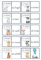 Vorschau - Spiele - Hunde Domino Präsens Präteritum Deutsch 3. Klasse - Seite 2