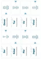 Vista previa - Tarjetas / Manipulativos - 96 cartas de verbos em português com a sua conjugação - página 2