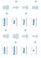 Vista previa - Tarjetas / Manipulativos - 96 cartas de verbos em português com a sua conjugação - página 3