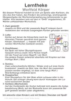 Vorschau - Stationenlernen - "Deutsch mit Spaß", Koerper: Lerntheke - Spiele, Übungen - Seite 1