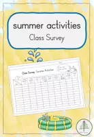Vorschau - Arbeitsblätter - Summer activities: Class Survey - Deckblatt