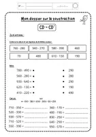 Aperçu - Feuilles d'exercices - "Mon dossier sur la soustraction" - NIVEAU 3 - Page 3