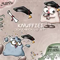 Vorschau - selbst erstellte Cliparts/Grafiken - Knuffies „Schulabschluss“ Cliparts Set - Seite 2