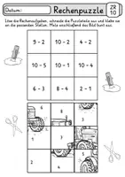 Vorschau - Arbeitsblätter - Rechenpuzzle Bauernhof - Zahlenraum 10 und 20 - 1. Klasse Mathe - Seite 3